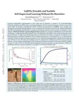 LeJEPA: Provable and Scalable Self-Supervised Learning Without the Heuristics