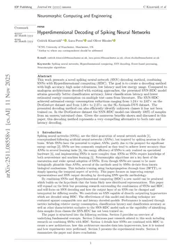 Hyperdimensional Decoding of Spiking Neural Networks