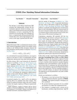 FMMI: Flow Matching Mutual Information Estimation