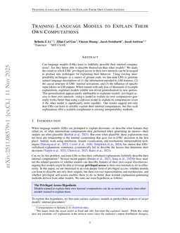 Training Language Models to Explain Their Own Computations