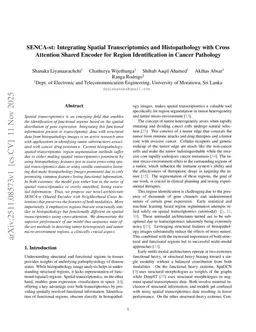 SENCA-st: Integrating Spatial Transcriptomics and Histopathology with Cross Attention Shared Encoder for Region Identification in Cancer Pathology