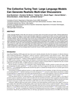 The Collective Turing Test: Large Language Models Can Generate Realistic Multi-User Discussions