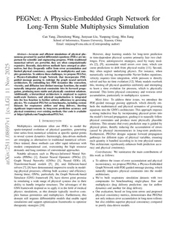 PEGNet: A Physics-Embedded Graph Network for Long-Term Stable Multiphysics Simulation