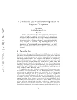 A Generalized Bias-Variance Decomposition for Bregman Divergences