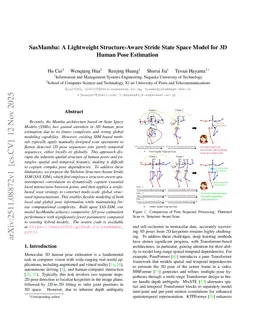 SasMamba: A Lightweight Structure-Aware Stride State Space Model for 3D Human Pose Estimation
