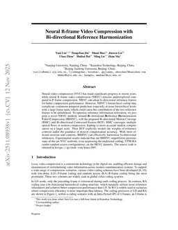 Neural B-frame Video Compression with Bi-directional Reference Harmonization