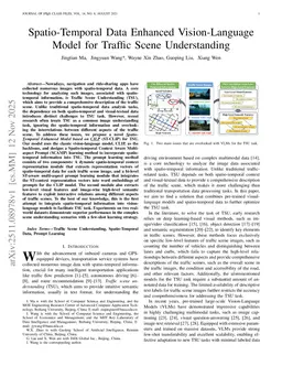 Spatio-Temporal Data Enhanced Vision-Language Model for Traffic Scene Understanding