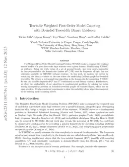 Tractable Weighted First-Order Model Counting with Bounded Treewidth Binary Evidence