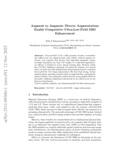 Augment to Augment: Diverse Augmentations Enable Competitive Ultra-Low-Field MRI Enhancement