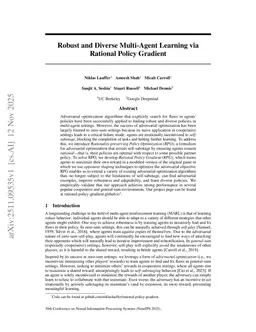 Robust and Diverse Multi-Agent Learning via Rational Policy Gradient