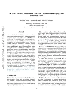 PALMS+: Modular Image-Based Floor Plan Localization Leveraging Depth Foundation Model