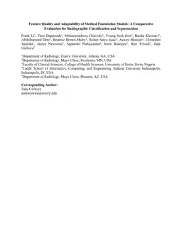 Feature Quality and Adaptability of Medical Foundation Models: A Comparative Evaluation for Radiographic Classification and Segmentation