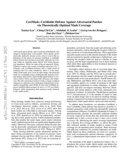 CertMask: Certifiable Defense Against Adversarial Patches via Theoretically Optimal Mask Coverage