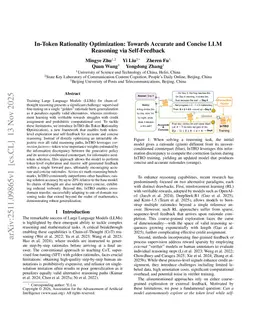 In-Token Rationality Optimization: Towards Accurate and Concise LLM Reasoning via Self-Feedback
