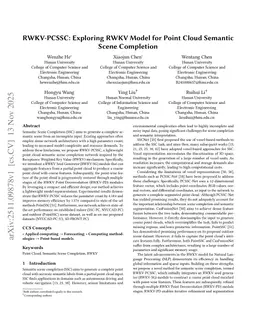 RWKV-PCSSC: Exploring RWKV Model for Point Cloud Semantic Scene Completion