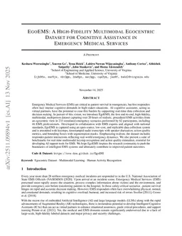 EgoEMS: A High-Fidelity Multimodal Egocentric Dataset for Cognitive Assistance in Emergency Medical Services