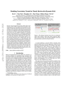 Modeling Uncertainty Trends for Timely Retrieval in Dynamic RAG