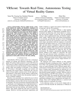 VRScout: Towards Real-Time, Autonomous Testing of Virtual Reality Games