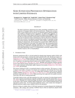 Semi-Supervised Preference Optimization with Limited Feedback