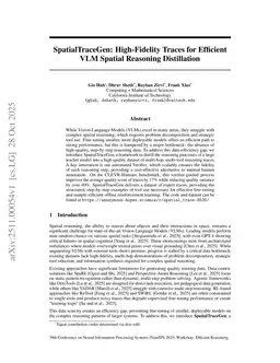 SpatialTraceGen: High-Fidelity Traces for Efficient VLM Spatial Reasoning Distillation
