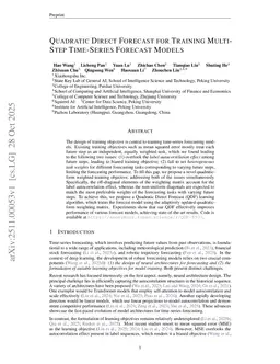 Quadratic Direct Forecast for Training Multi-Step Time-Series Forecast Models