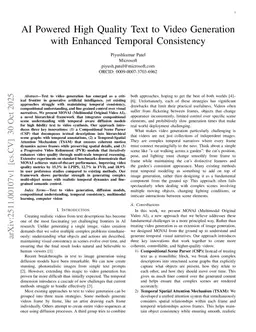 AI Powered High Quality Text to Video Generation with Enhanced Temporal Consistency