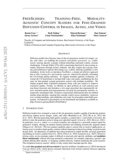 FreeSliders: Training-Free, Modality-Agnostic Concept Sliders for Fine-Grained Diffusion Control in Images, Audio, and Video