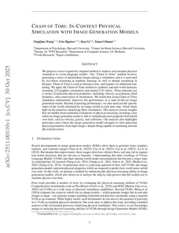 Chain of Time: In-Context Physical Simulation with Image Generation Models