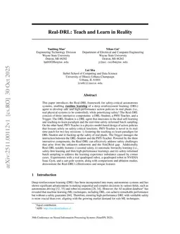 Real-DRL: Teach and Learn in Reality