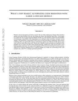 What a diff makes: automating code migration with large language models