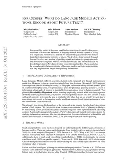 ParaScopes: What do Language Models Activations Encode About Future Text?