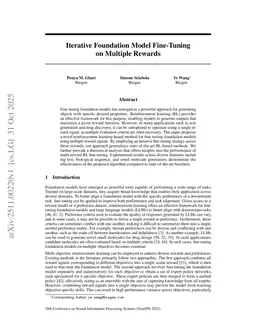Iterative Foundation Model Fine-Tuning on Multiple Rewards