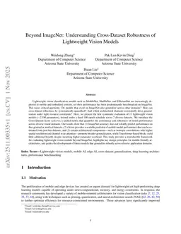 Beyond ImageNet: Understanding Cross-Dataset Robustness of Lightweight Vision Models