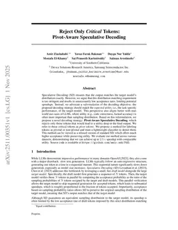 Reject Only Critical Tokens: Pivot-Aware Speculative Decoding