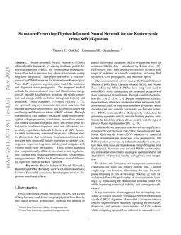 Structure-Preserving Physics-Informed Neural Network for the Korteweg--de Vries (KdV) Equation
