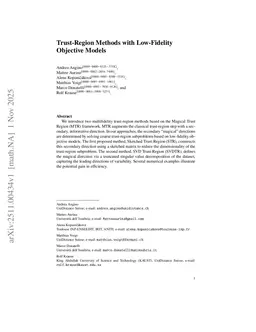Trust-Region Methods with Low-Fidelity Objective Models