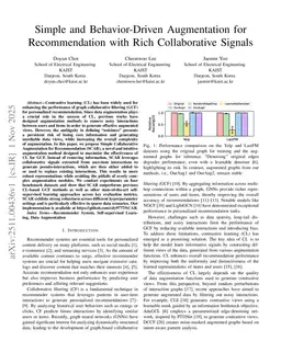 Simple and Behavior-Driven Augmentation for Recommendation with Rich Collaborative Signals