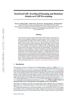 ToxicTextCLIP: Text-Based Poisoning and Backdoor Attacks on CLIP Pre-training