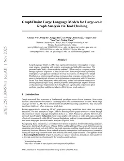 GraphChain: Large Language Models for Large-scale Graph Analysis via Tool Chaining