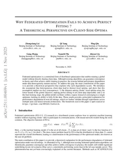 Why Federated Optimization Fails to Achieve Perfect Fitting? A Theoretical Perspective on Client-Side Optima