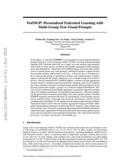 FedMGP: Personalized Federated Learning with Multi-Group Text-Visual Prompts