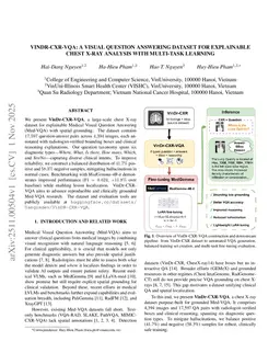 VinDr-CXR-VQA: A Visual Question Answering Dataset for Explainable Chest X-Ray Analysis with Multi-Task Learning