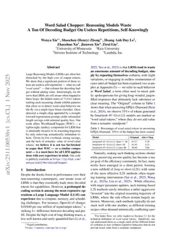 Word Salad Chopper: Reasoning Models Waste A Ton Of Decoding Budget On Useless Repetitions, Self-Knowingly