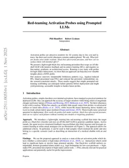 Red-teaming Activation Probes using Prompted LLMs