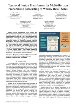 Temporal Fusion Transformer for Multi-Horizon Probabilistic Forecasting of Weekly Retail Sales