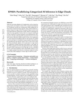 EPARA: Parallelizing Categorized AI Inference in Edge Clouds