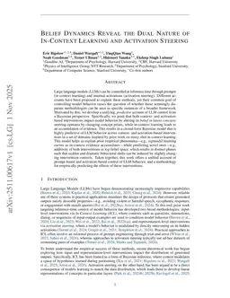Belief Dynamics Reveal the Dual Nature of In-Context Learning and Activation Steering