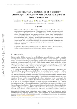 Modeling the Construction of a Literary Archetype: The Case of the Detective Figure in French Literature