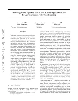 Reviving Stale Updates: Data-Free Knowledge Distillation for Asynchronous Federated Learning