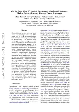 Do You Know About My Nation? Investigating Multilingual Language Models' Cultural Literacy Through Factual Knowledge